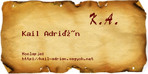 Kail Adrián névjegykártya
